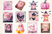 Pink Halloween Sublimation Clipart, an Illustration by Dream Creation (Thumbnail 2 of 5)