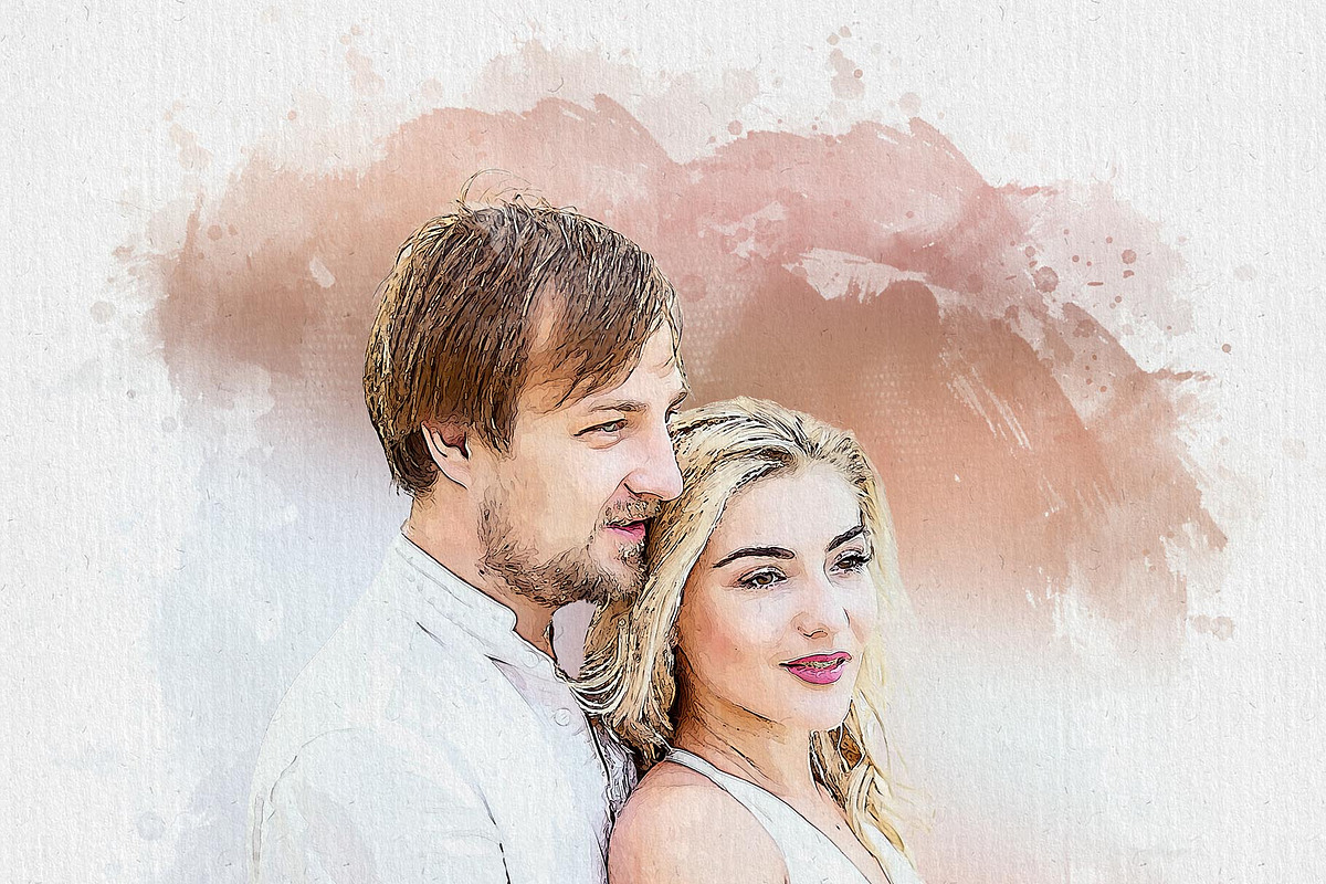 Dreamy Couple Watercolors Effect, an Action Add-On by MRI STUDIO (Photo 21 of 21)