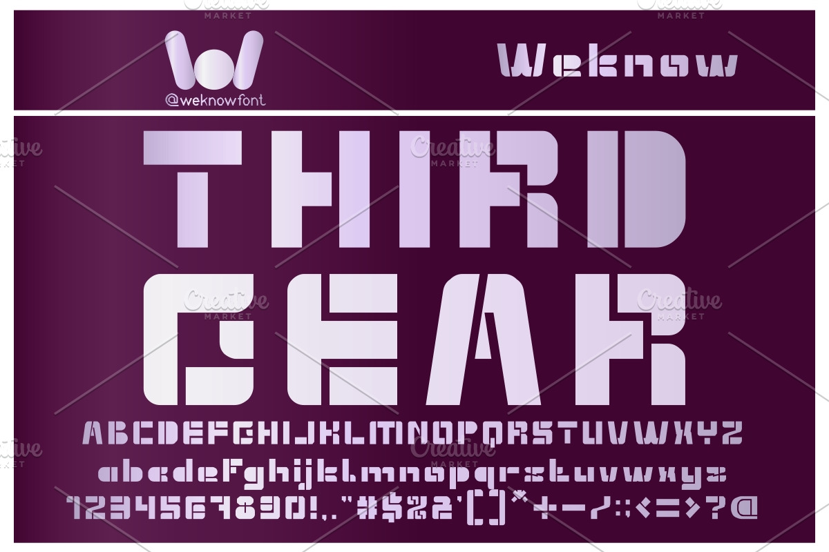 Extra Machine font, a Font by weknow (Photo 2 of 5)