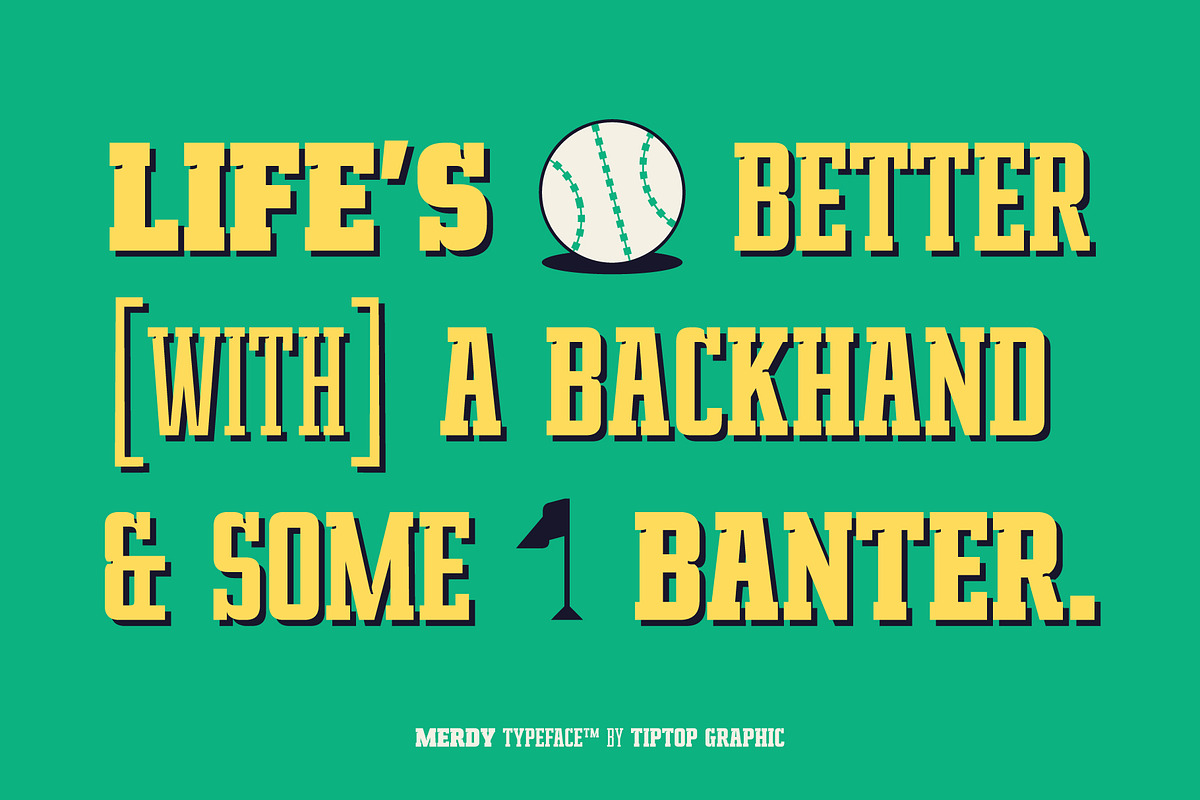Merdy – Sporty Slab Serif Font, a Serif Font by Tiptop Graphic (Photo 2 of 10)