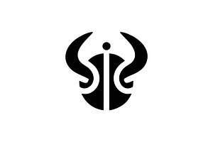 Minimalist Viking Helmet Logo, a Branding & Logo Template by Vectorium Studio