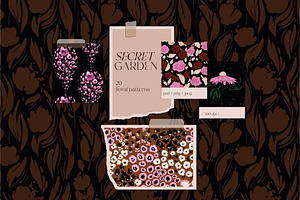 Secret Garden. Floral Patterns