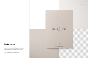 Folded Card Mockup Set