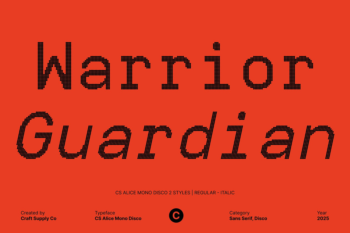 CS Alice Mono Disco, a Sans Serif Font by Craft Supply Co. (Photo 2 of 8)