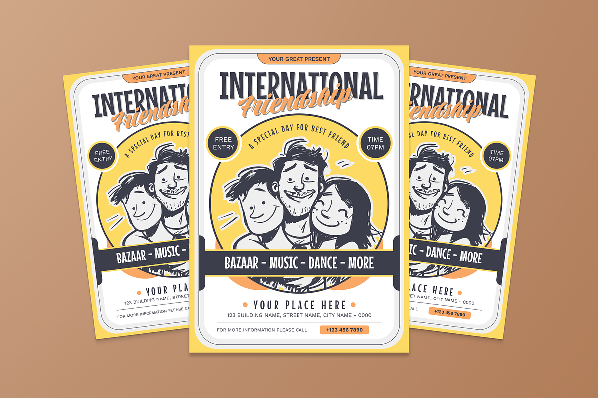 Friendship Day Flyer, a Flyer Template by MMPixelCraft (Photo 3 of 5)