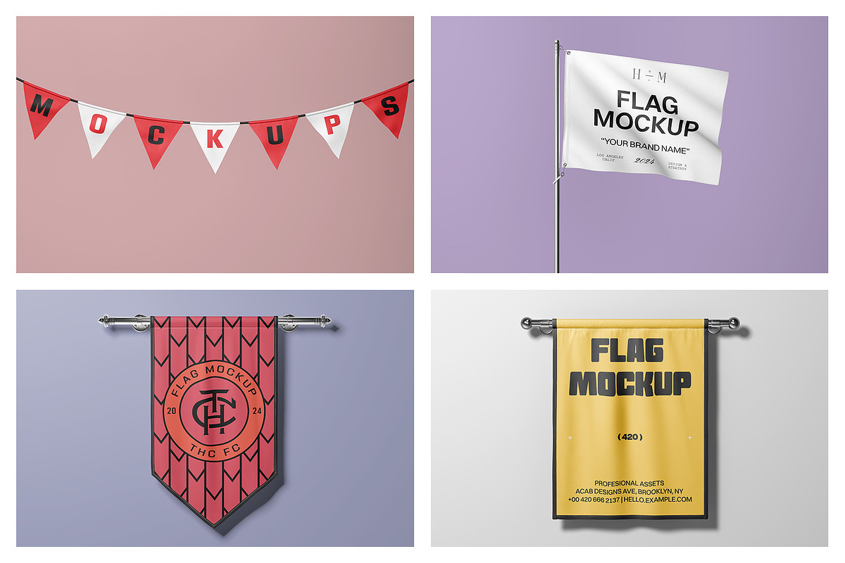 Signage Mockups vol.4 - Flag Mockups, an Advertising Mockup by MockupForest (Photo 8 of 10)
