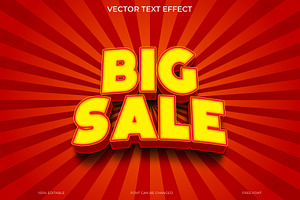 3D Big Sale Text Effect EPS Vector, an Action Add-On by Imamul001