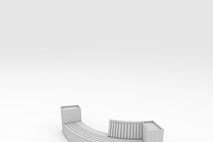 3D Model Bench Park 9