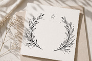 19 Botanical Ink Wreaths & Leaves, an Object Graphic by Christine Krahl (Thumbnail 2 of 8)