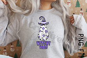 Witchy Vibes Halloween ghost, a Graphic by Mrs. Creative Creations (Thumbnail 2 of 5)
