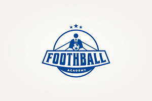 soccer sports academy icon logo, a Branding & Logo Template by Blazybone