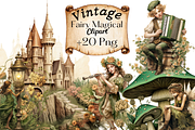Vintage Fairy Magical Clipart, an Object Illustration by Digital Xpress (Thumbnail 1 of 5)