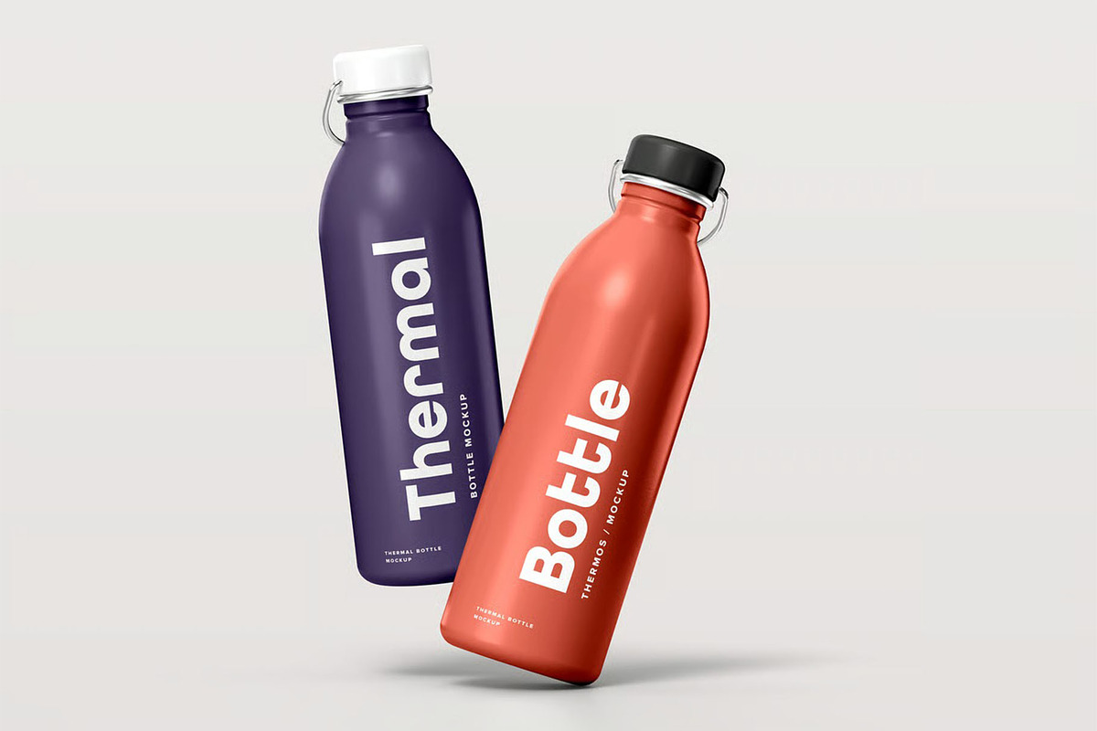 Thermal Bottle Mock-up, a Product Mockup by zippypixelstudio (Photo 4 of 12)