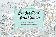 Floral Brushes|for Illustrator, a Brush Add-On by Karen J (Thumbnail 1 of 6)