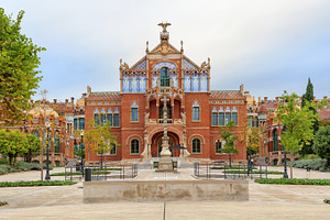 Landmarks of barcelona containing barcelona, hospital of the holy cross and