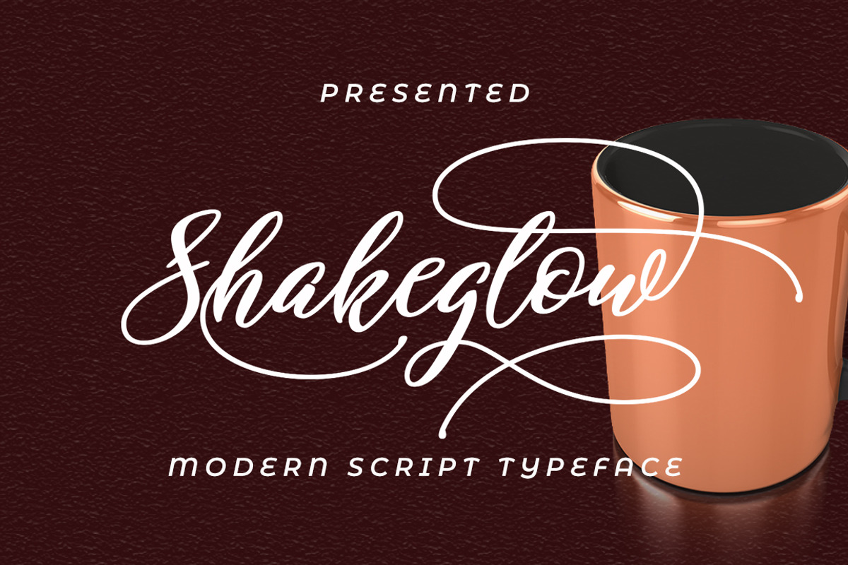 Shakeglow script, a Script Font by Alandya TypeFoundry (Photo 7 of 7)
