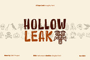 Hollow Leak Font and Dingbat, a Sans Serif Font by D&K Project (Thumbnail 1 of 11)