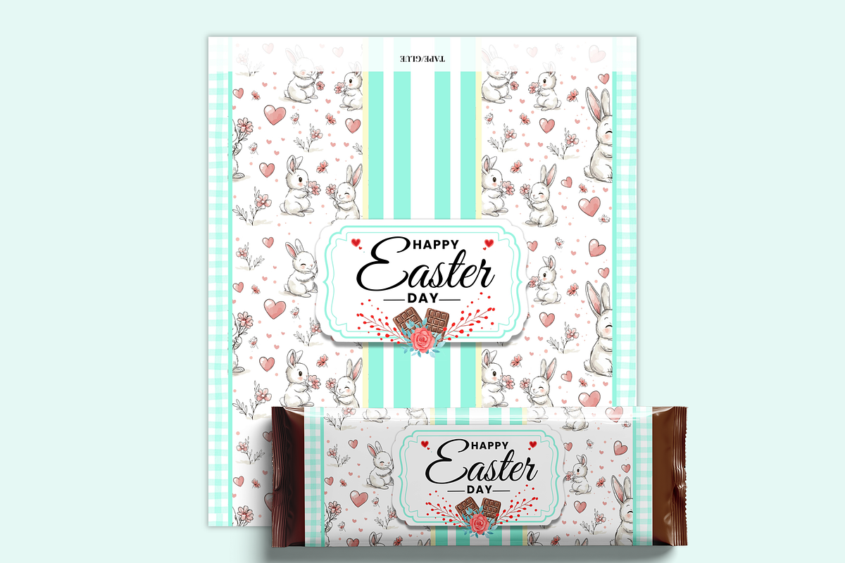 Easter Chocolate Bar Wrapper, a Stationery Template by DaisyByDeise (Photo 5 of 9)