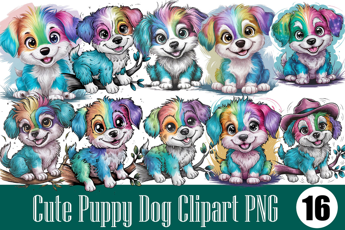 Cute Puppy Dog Clipart PNG, an Illustration by Wow Magic