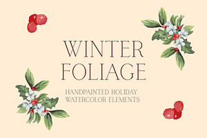 Winter Foliage Holiday Graphics
