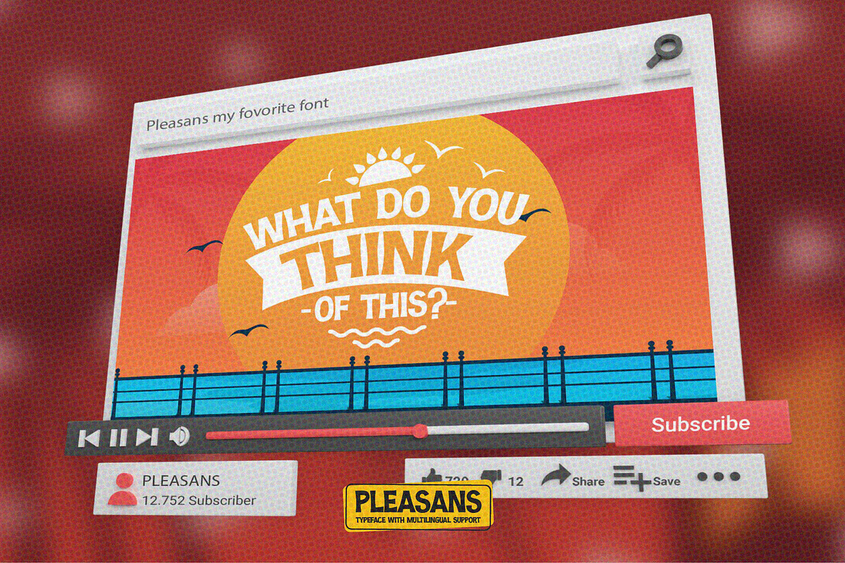 Pleasans - Clean Sans Typeface, a Sans Serif Font by Gassstype (Photo 6 of 8)