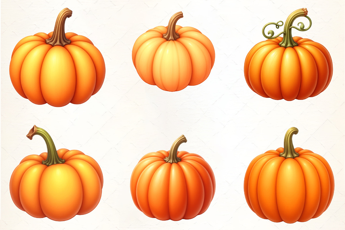 Pumpkins Watercolor PNG, an Illustration by CrexoraLab (Photo 5 of 5)