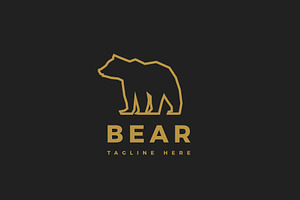 Bear vector line logo
