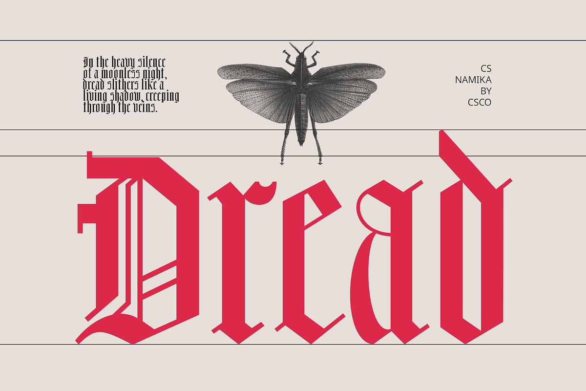 CS Namika – Blackletter Font, a Blackletter Font by Craft Supply Co. (Photo 2 of 8)