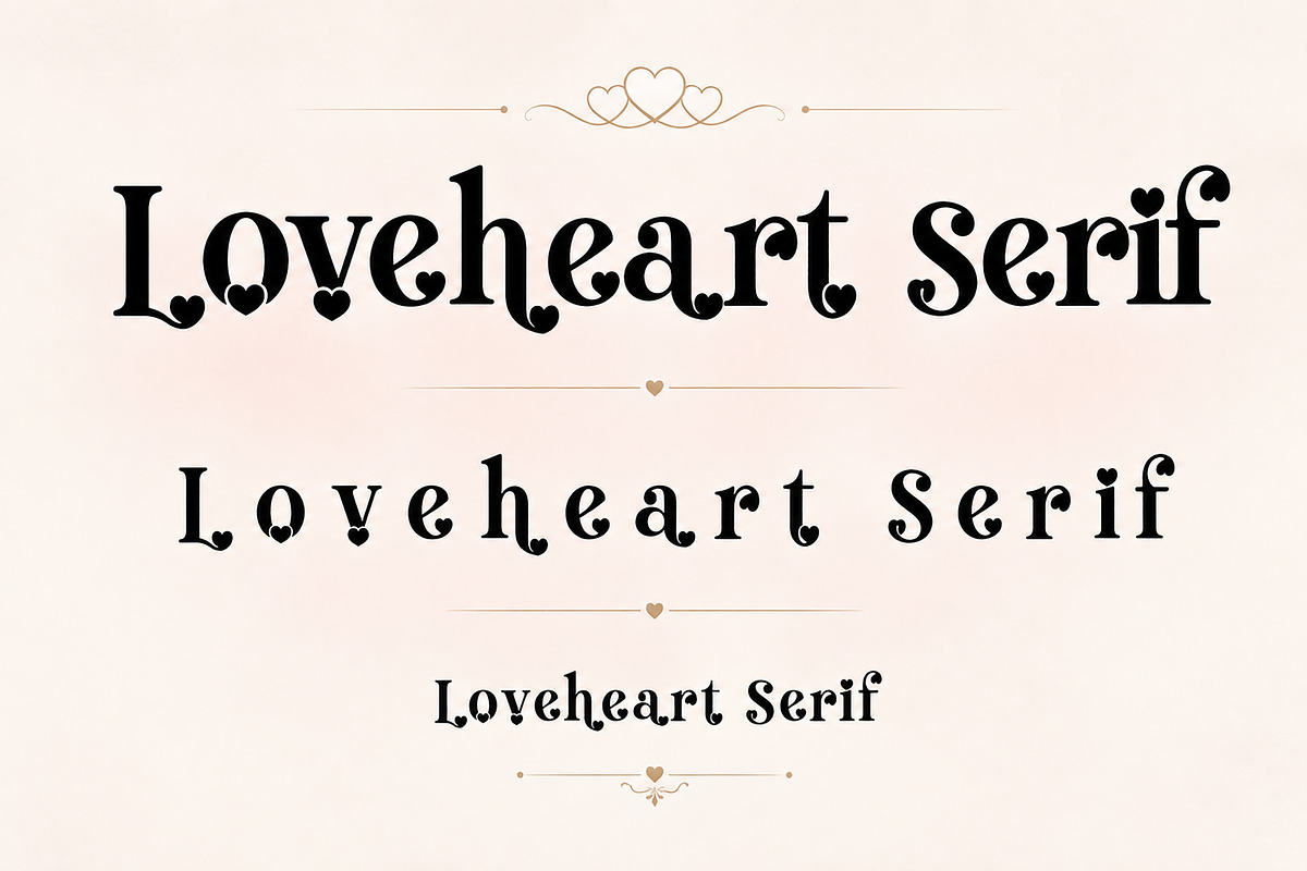 Loveheart Serif, a Serif Font by Wow Magic (Photo 3 of 6)