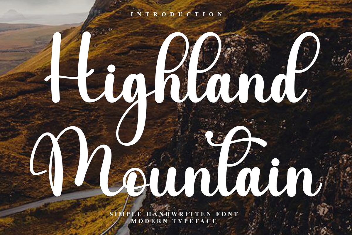 Highland Mountain, a Handwritten Font by InermediaSTUDIO (Photo 1 of 8)