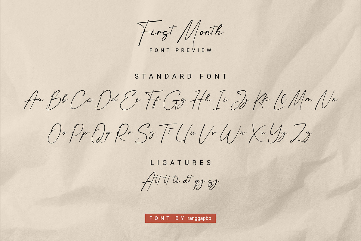 First Month | handwritten font, a Script Font by Lightsense (Photo 8 of 10)