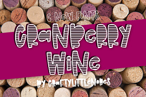 Cranberry Wine - Stripe Font Family, a Font by CraftyLittleNodes