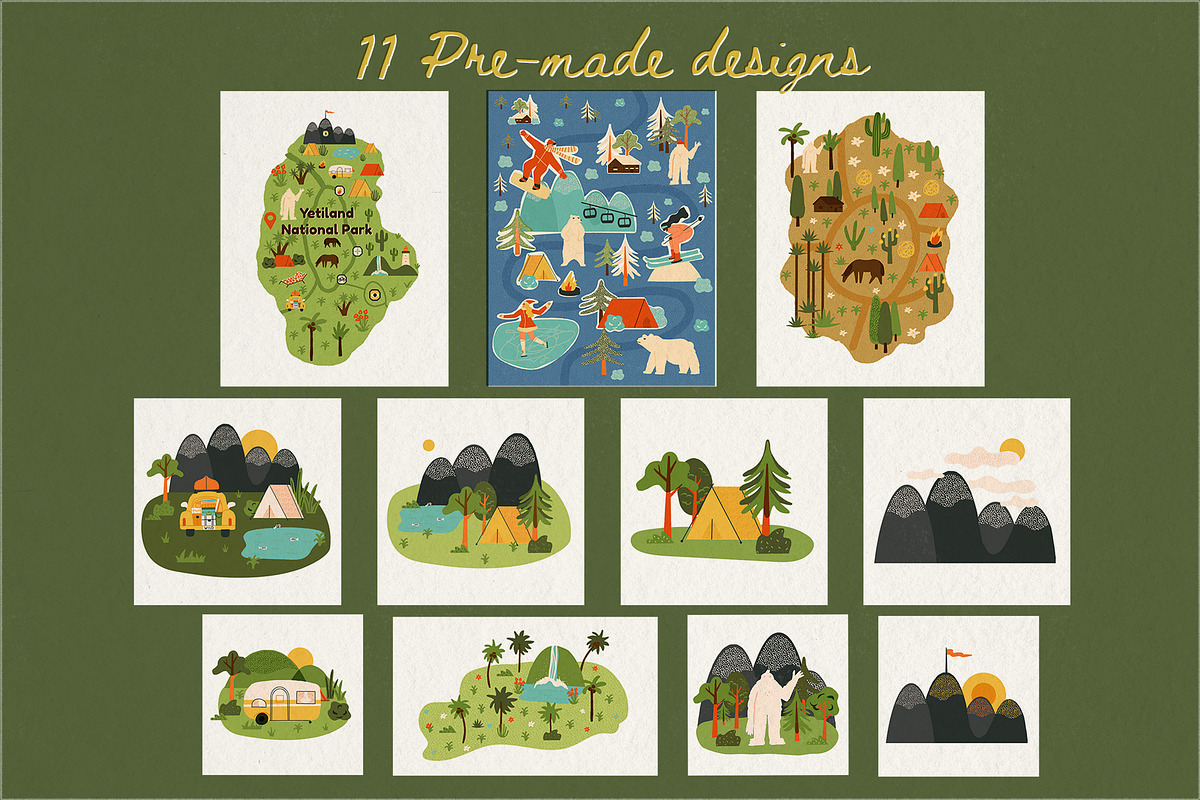 National Park & Camping MAP CREATOR, a Person Illustration by Paper Cherry (Photo 16 of 21)
