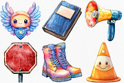 Watercolor Cute Police Clipart, an Illustration by Canvas Craft (Thumbnail 3 of 7)