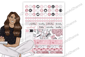 Planner Girl Stickers 2x1,5