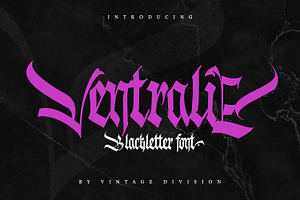 Ventralie, a Blackletter Font by Vintage Division