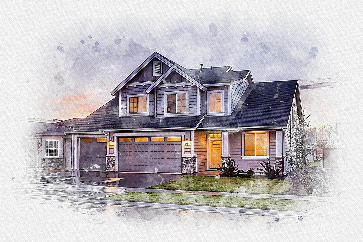 Watercolor House Painting Art Effect, an Action Add-On by MRI STUDIO (Photo 17 of 17)