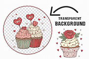 Valentine Cupcakes Clipart, an Illustration by Libby Wishes (Thumbnail 6 of 6)