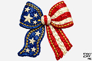 Patriotic American Flag Bow Png, an Illustration by Designworld (Thumbnail 1 of 5)