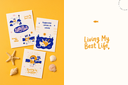 Cat's Vacation Vector Illustrations, a Seasonal Illustration by Nutalin Art (Thumbnail 3 of 13)