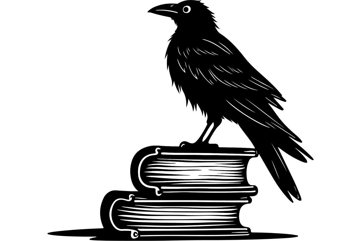 Raven on Books SVG Bundle, an Object Graphic by Designer_Momina (Photo 17 of 19)