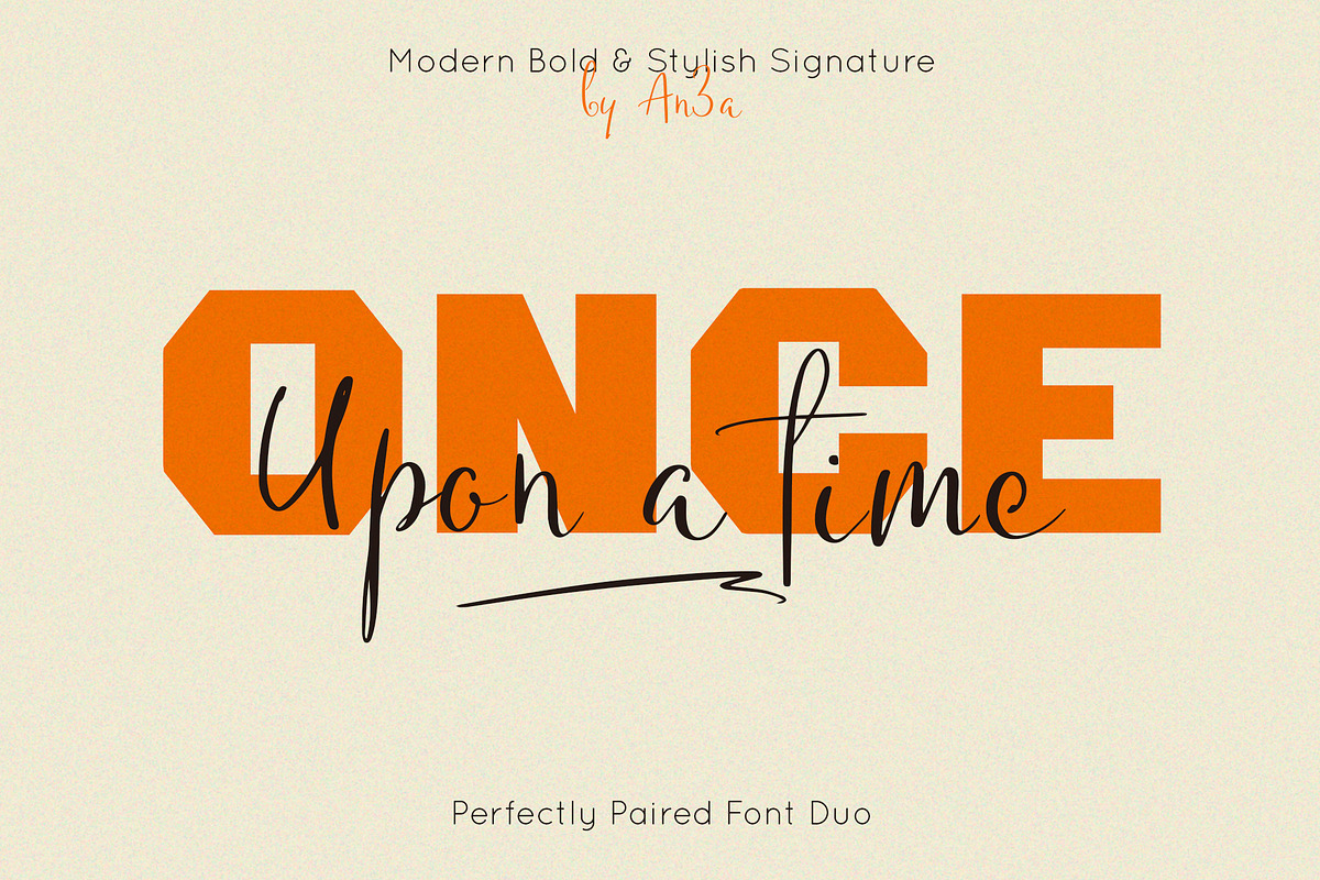 Once upon a time. Paired font duo., a Sans Serif Font by Anna Zakharchenko (Photo 1 of 18)