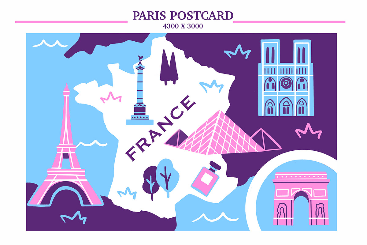 Paris Map Creator, a Decorative Illustration by Great Glebsby (Photo 4 of 7)