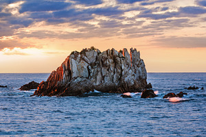 Gueirua beach at evening. Asturias, Spain., a Nature Photo by YuriyB