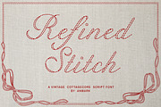 Refined Stitch Vintage Script Font, a Script Font by AnMark (Thumbnail 1 of 14)