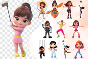 Cute 3D Summer Sport Characters, a Characters & Person 3D Model by Flourish Spark (Thumbnail 6 of 9)