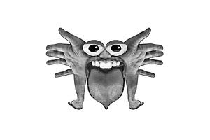 Body Part Monster Illustration