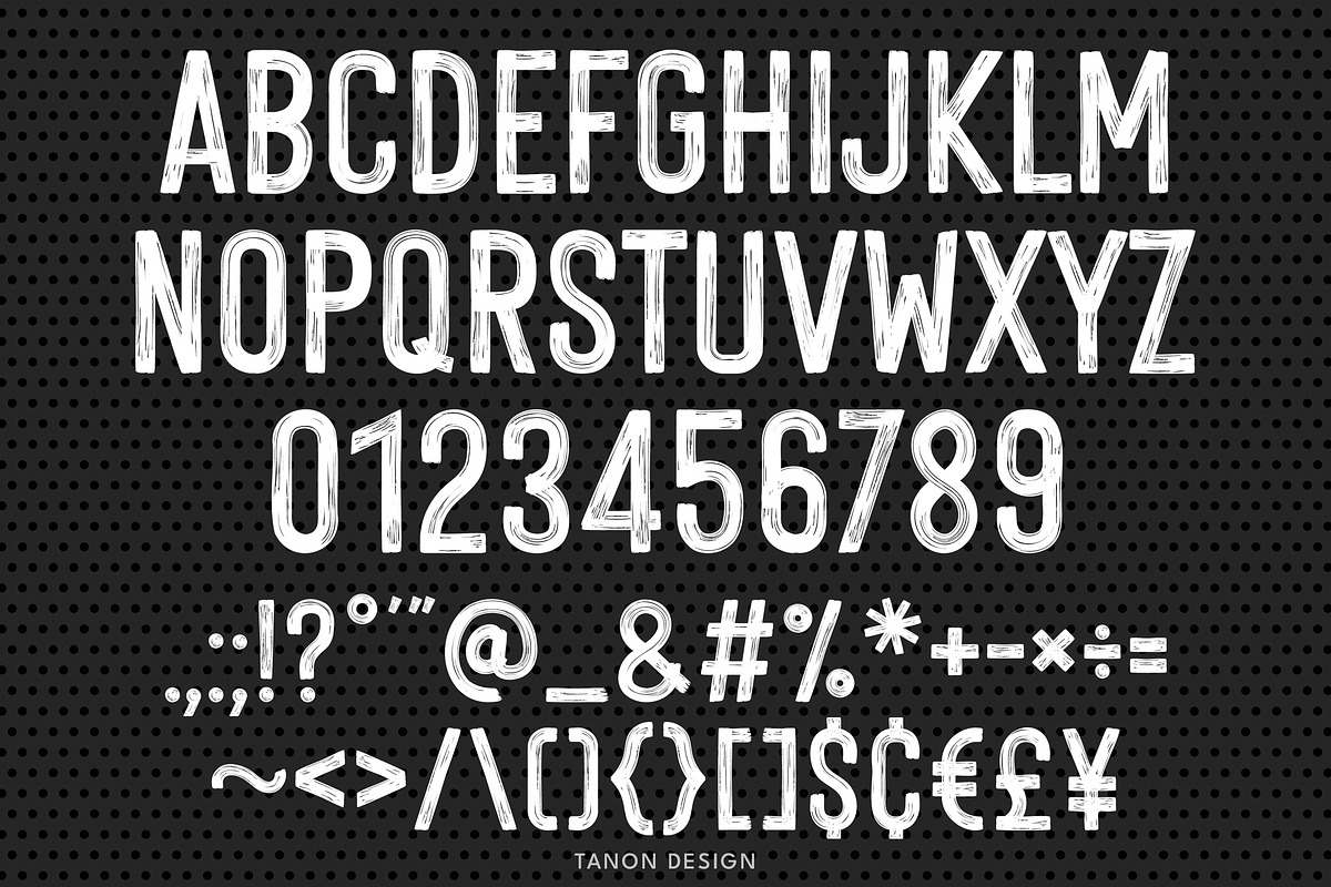 Raw Hand Painted brush fonts, a Blackletter Font by Tanondesign (Photo 3 of 6)