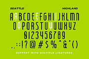 Seattle Highland - Condensed Font, a Sans Serif Font by Letterhend Studio (Thumbnail 8 of 10)
