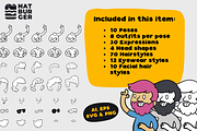 Hand drawn people character builder, a Person Illustration by NatBurger (Thumbnail 2 of 4)